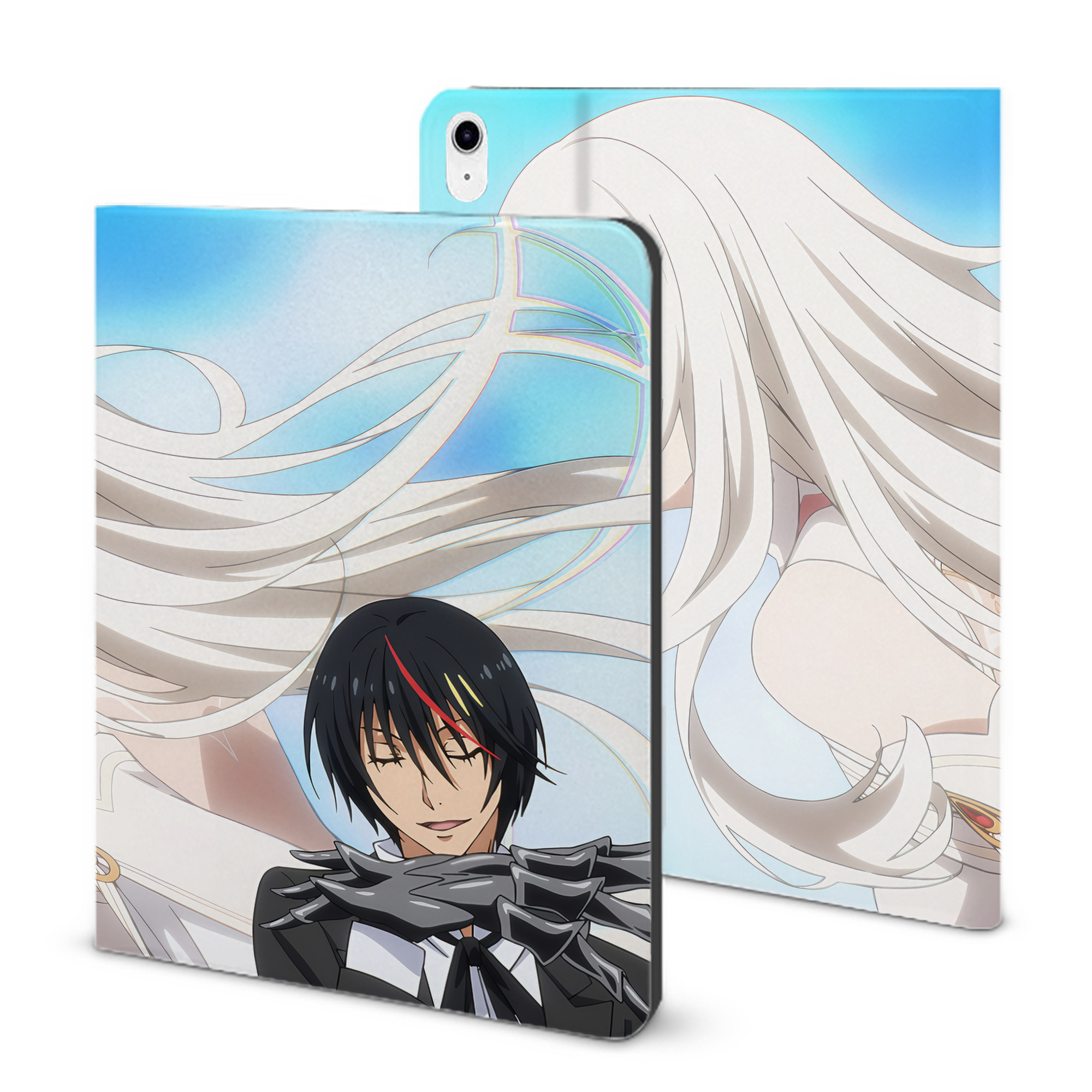 （画像用） 転スラ Regarding Reincarnated to Slime IPad ケース ブック型 PUレザー TPU 耐衝撃 軽量 薄型 ペン収納なし 全面保護 IPad 各モデル対応